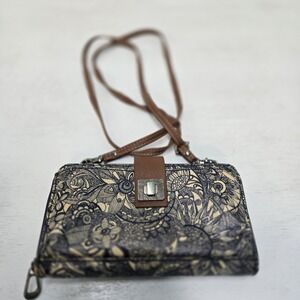 Sakroots Crossbody Wallet Purse With Removable / Adjustable Strap